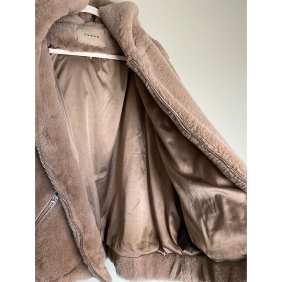 Blank NYC Faux Fur Coat Jacket with pockets Women's 3XL Neutral Cozy F60 - Picture 9 of 16